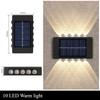 Solar Wall Lamp Outdoor Waterproof Solar Powered Light UP and Down Illuminate Home Garden Yard Decoration Outside Sunlights