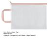 Transparent File Holder Zipper Bag with Handle PVC Waterproof Large Capacity Document Storage Bag Office Supplies