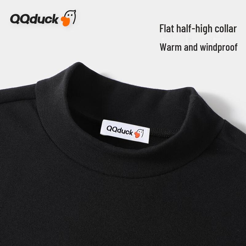 Детская футболка QQ DUCK с принтом кокосовой пальмы, полувысокий ворот