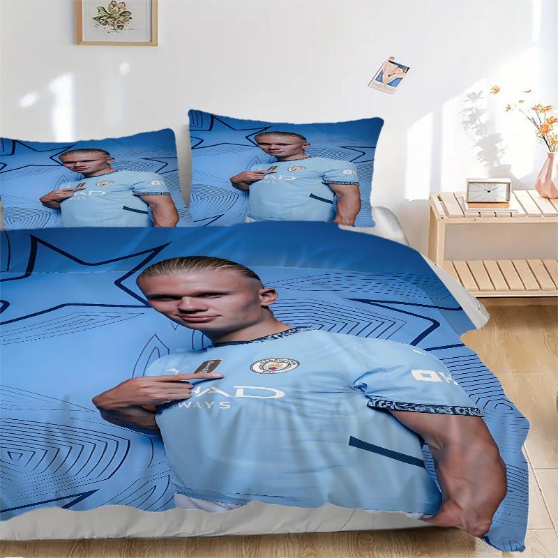 Man City Player Portrait Print 3Pcs Bedding Setduvet Cover With 2 Bedropillowcase Home Birthday Gift