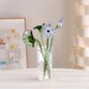 Glass Flower Bouquet with Vase Artificial Flowers Collectible Figurines for Girlfriend