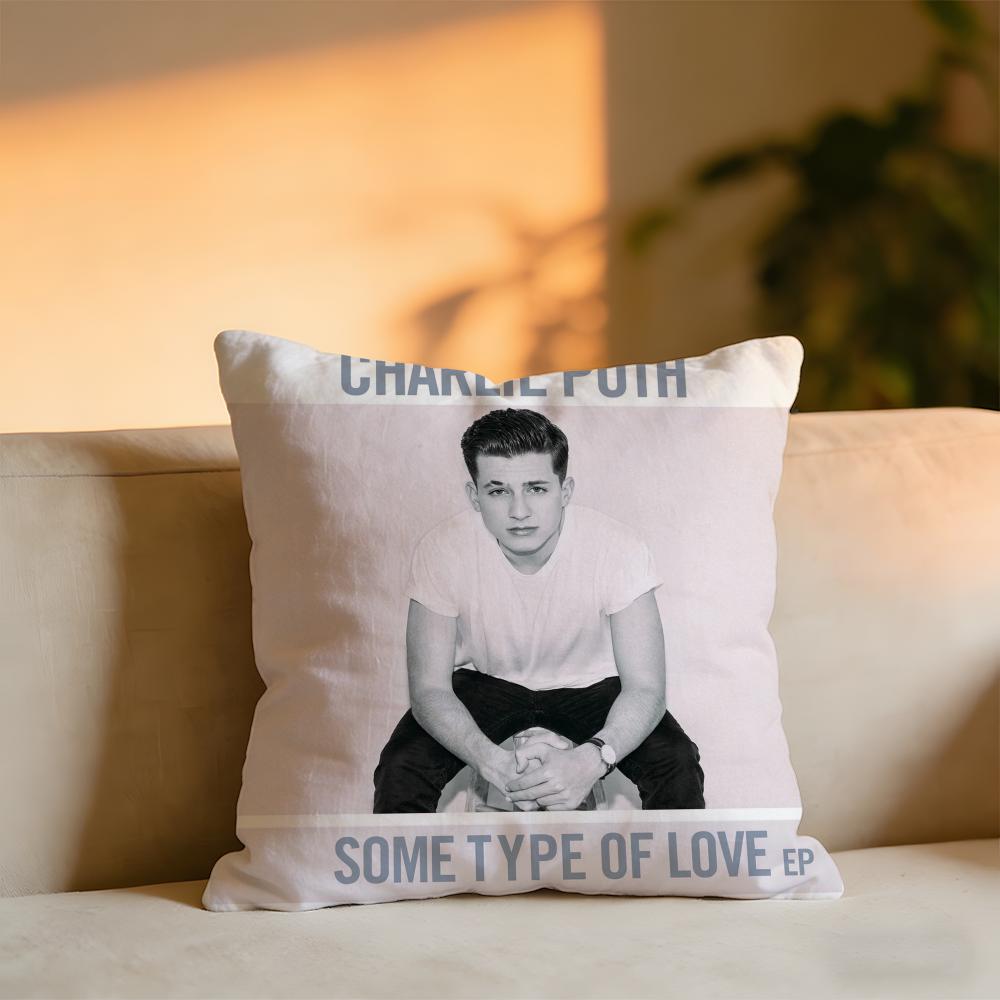 Charlie Puth Album Cushion Cover Cozy Velvet Throw PillowSoft Warm Cushion For Sofa Bed