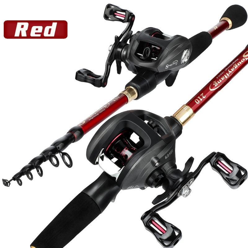 Telescopic Fishing Rod 12+1BB Baitcasting Reel Bass Freshwater Saltwater Outdoor Travel Fishing Tackle Rod Combo