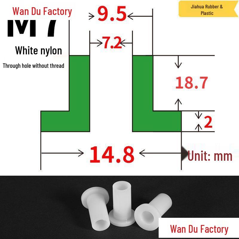 T-Shaped Nylon Insulating Bushing Spacer for M3-M35 Threads