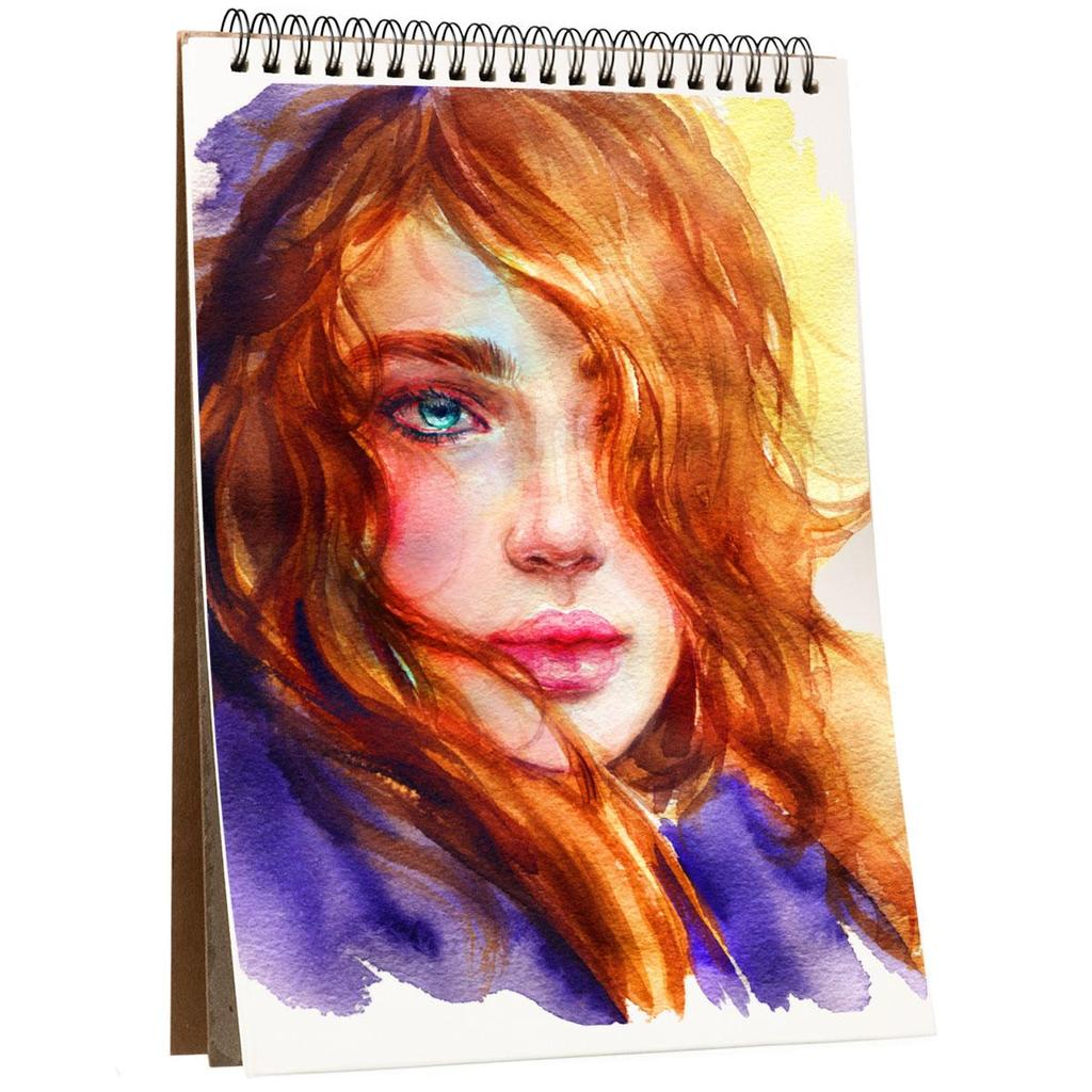 Бумага для акварельной живописи Drawing Scribbler А5+, 30 листов