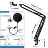 Microphone Stand Kit for Blue Yeti Adjustable Suspension Scissor Boom Arm for SM7B HyperX QuadCast AM8 A8 A6V K658 K688 K669 Mic