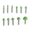 11Pcs Round Nose Router Bit Kit Cemented Carbide 8 Mm Shank Cove Box Kit for Doors Cabinets Shelves