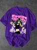 Anime Gun Girl Dream Memory Oversized Tee