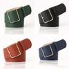 Fashion Ladies Leather Waist Belt With Square Buckle For Casual And Office Wear