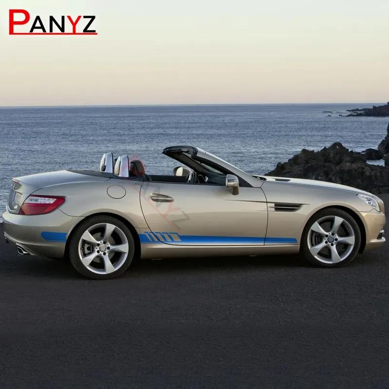 Комплект наклеек на боковые юбки Edition 1 Stripes для Mercedes Benz SLK SLC Класса R170 R171 R172 AMG SLK200 250 55 Аксессуары