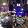 LED Motorcycle Angel Eyes Motorbike LED Auxiliary Lamp U7 Headlamp Spotlights Motorcycle Headlights Super Bright 125W 2Pcs/set