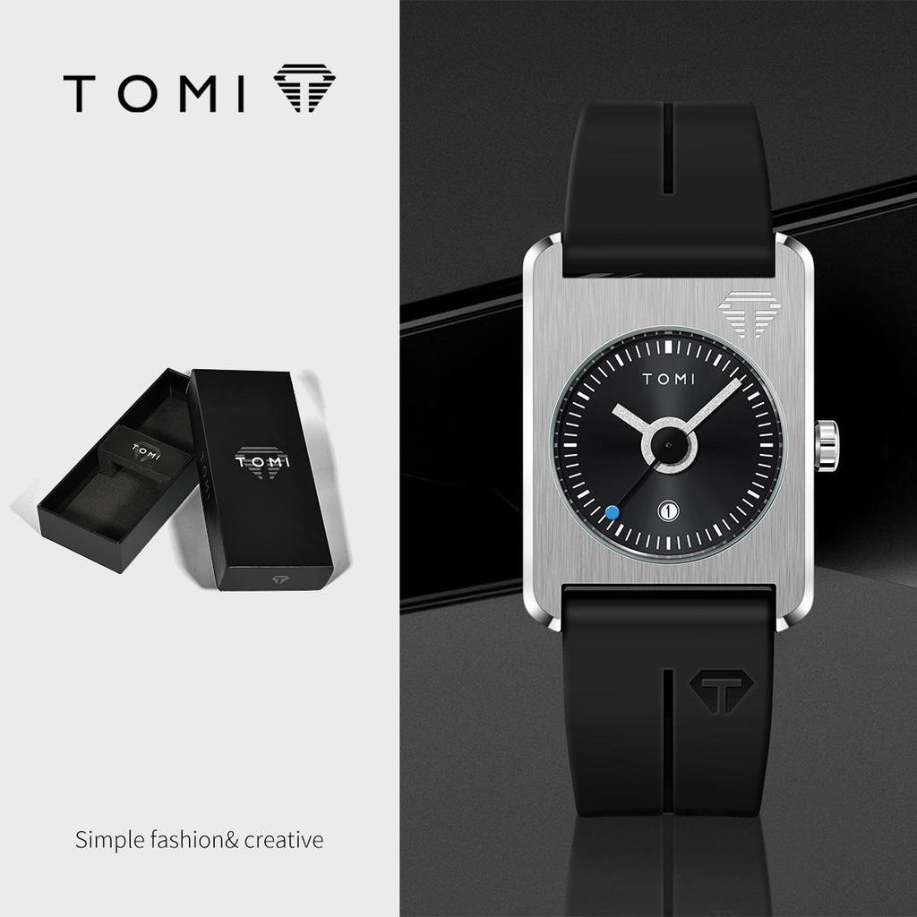Квадратные календарные часы TOMI - Часы на ремешке в корейском стиле для студентов