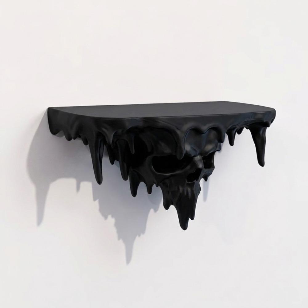 Dark Gothic Icicle Skull Melting Wall Shelf Plastic Wall Storage Rack  Living Room