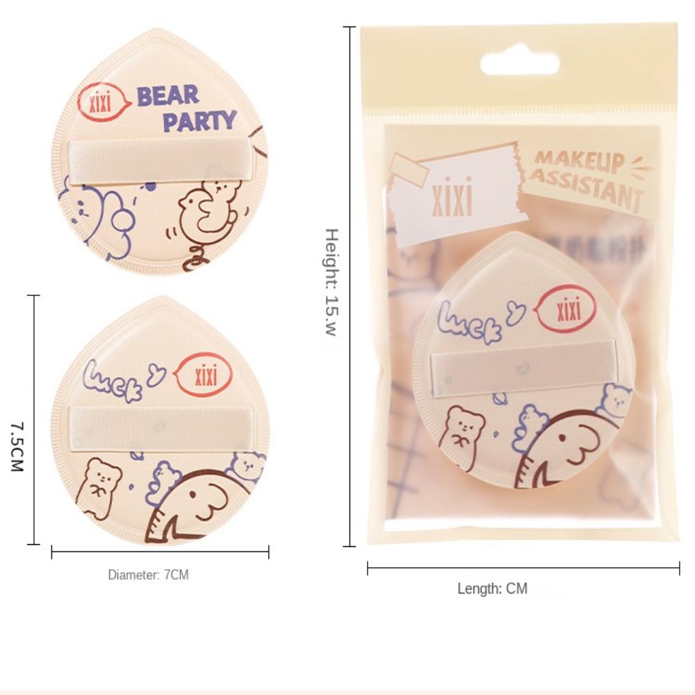 Портативная супермягкая пудра для пудры, тональный крем с каплями воды, хлопковая конфетная губка для макияжа, кожаная пуховка на воздушной подушке