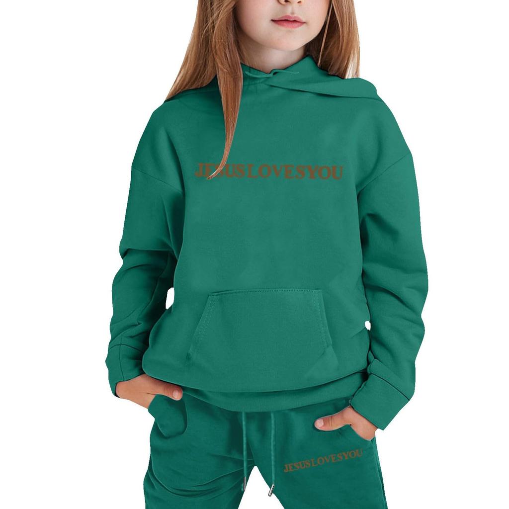 Мальчики Девочки Спортивный костюм Одежда Толстовка с капюшоном Беговые штаны Спортивные костюмы Комплект Модный наряд