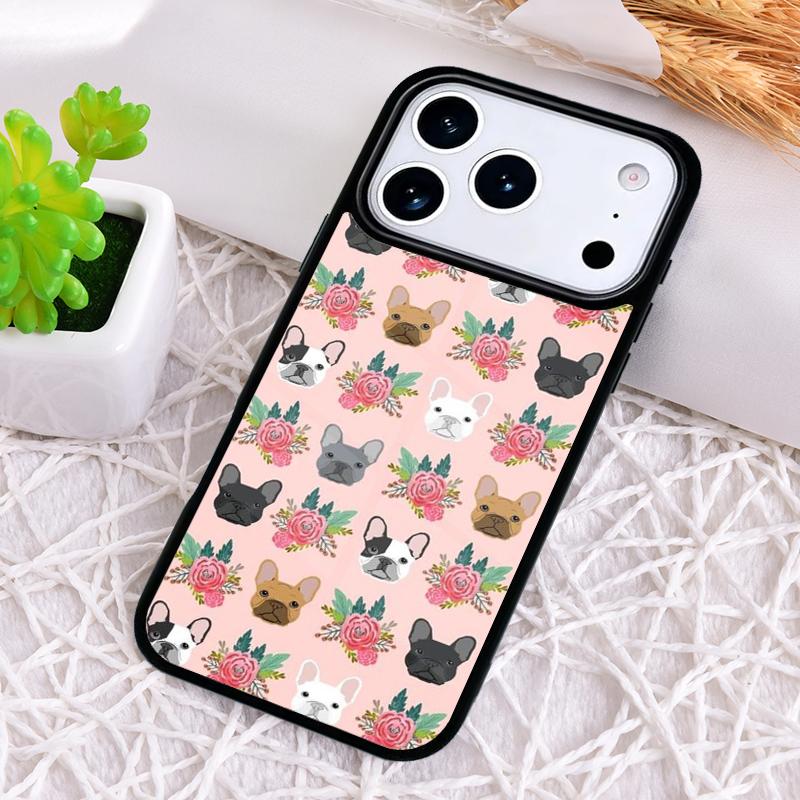 Мультяшный чехол для телефона с французским бульдогом для iPhone 17 Air 16 15 11 12 14 13 Pro Max Ударопрочный чехол