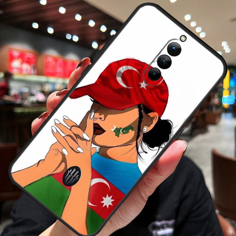 Azerbaijan Flag Girl Case For ZTE Nubia Red Magic 11 10 8 9 8S 9S 10S Pro Plus 10 Air 5G 6R 6 7 6S 7S Pro Cover