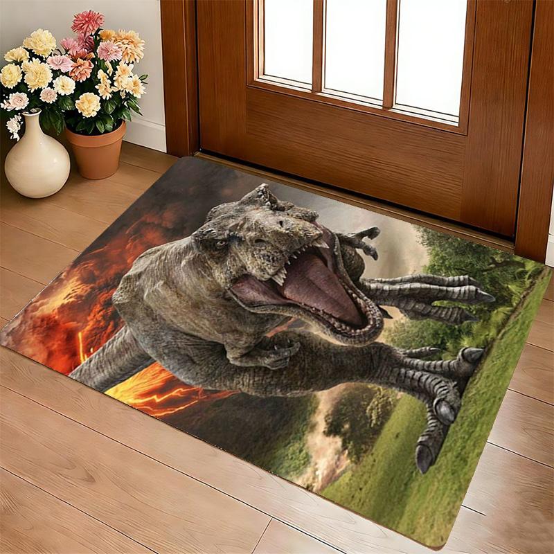 Dinosaur Attack Living Room Nonslip Area Rug Soft Carpet For Bedroom Game Playroom Sofa Office Home Decor Doormat Christmas Gift C9261282