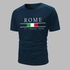 New Summer Men's Fashion T-shirt Personality Rome Printed Men's T-shirt Top