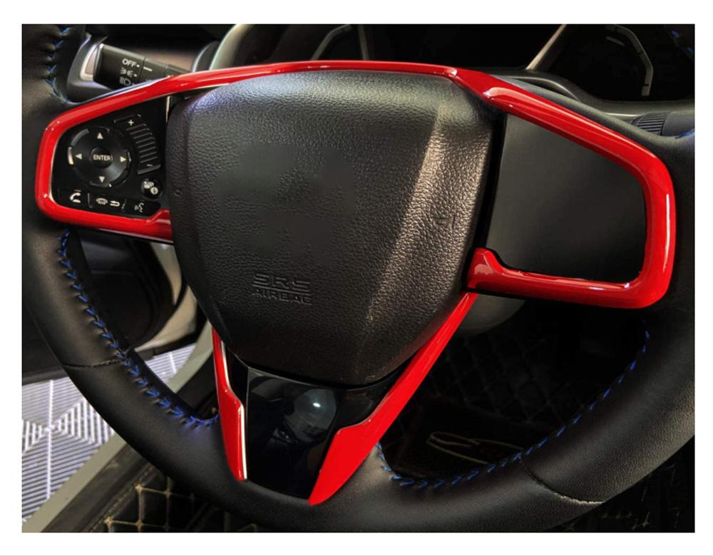 Для Honda Civic 2016-2019 Декор накладка на рамку рулевого колеса салона автомобиля ABS