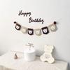 Shiluode Ins Style First Birthday Scene Decoration Backdrop Wall, Girl Children Baby First Birthday Party Balloon Set