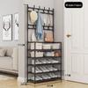 Multi-layer Shoe and Hat Rack Organizer for Bedroom, Living Room, Entryway, and Closet Storage.