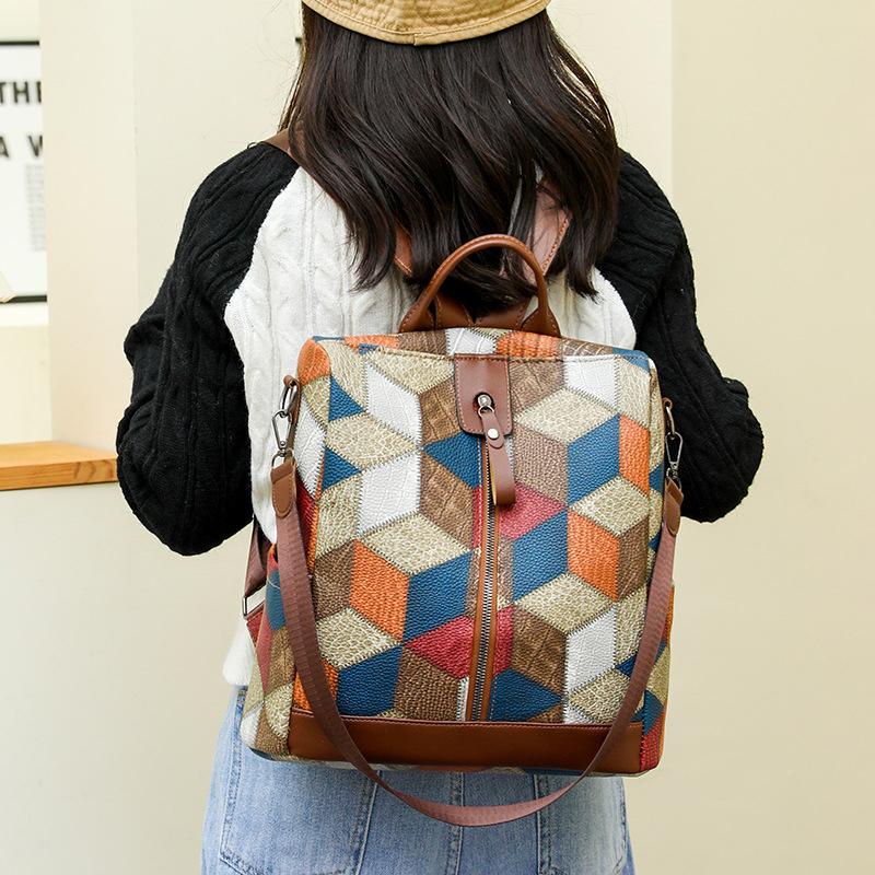 Yogodlns Противоугонный водонепроницаемый женский рюкзак из искусственной кожи, женская дорожная сумка, повседневная школьная сумка для девочек-подростков, сумка для книг с несколькими карманами