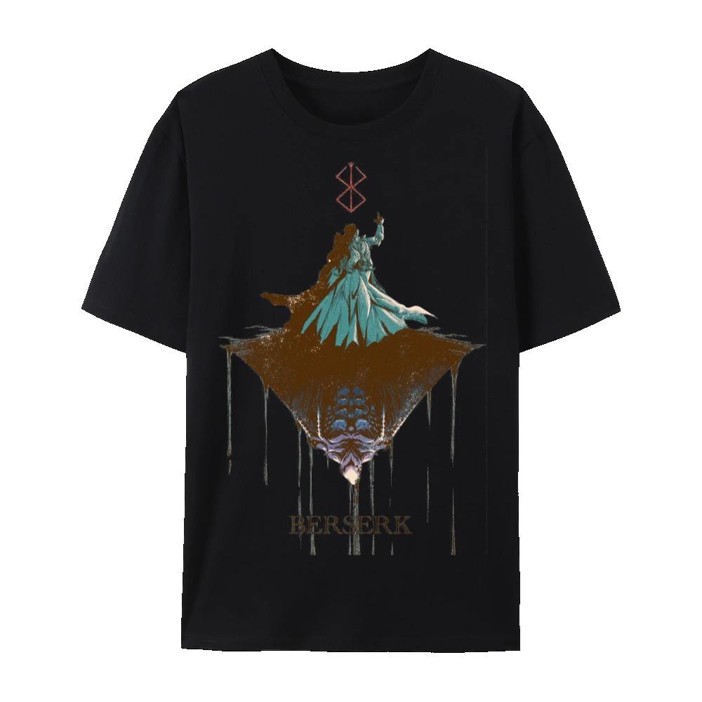 Футболка Berserk Gess & Griffith Graphic Cotton, рубашка-унисекс с коротким рукавом и круглым вырезом в японском стиле