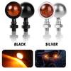 LED Motorcycle Signal Lamp 12v Black Silver Brake Light Moto Lighting Indicators Bullet Chrome Amber Moto Front Lamp Tail Light