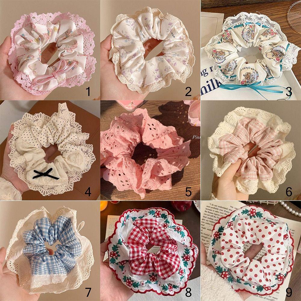 Lace Elastic Hair Bands Advanced Sense Braid Headdress Gift Ponytail Hair Rope Girl
