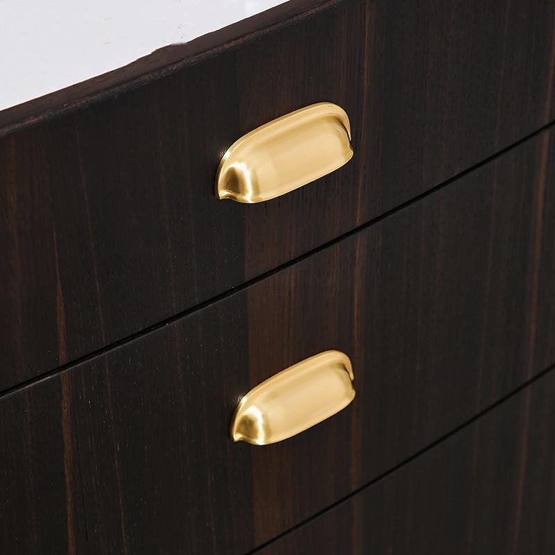 Antique Brass Shell Shape Closet Door Pulls Dresser Knobs Hardware Kitchen Cabinet Storage Handles Drawer Knobs Cupboard Pulls
