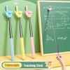 Telescopic Rod Teaching Pointer Finger Design Whiteboard Hand Pointer  School Office Supplies
