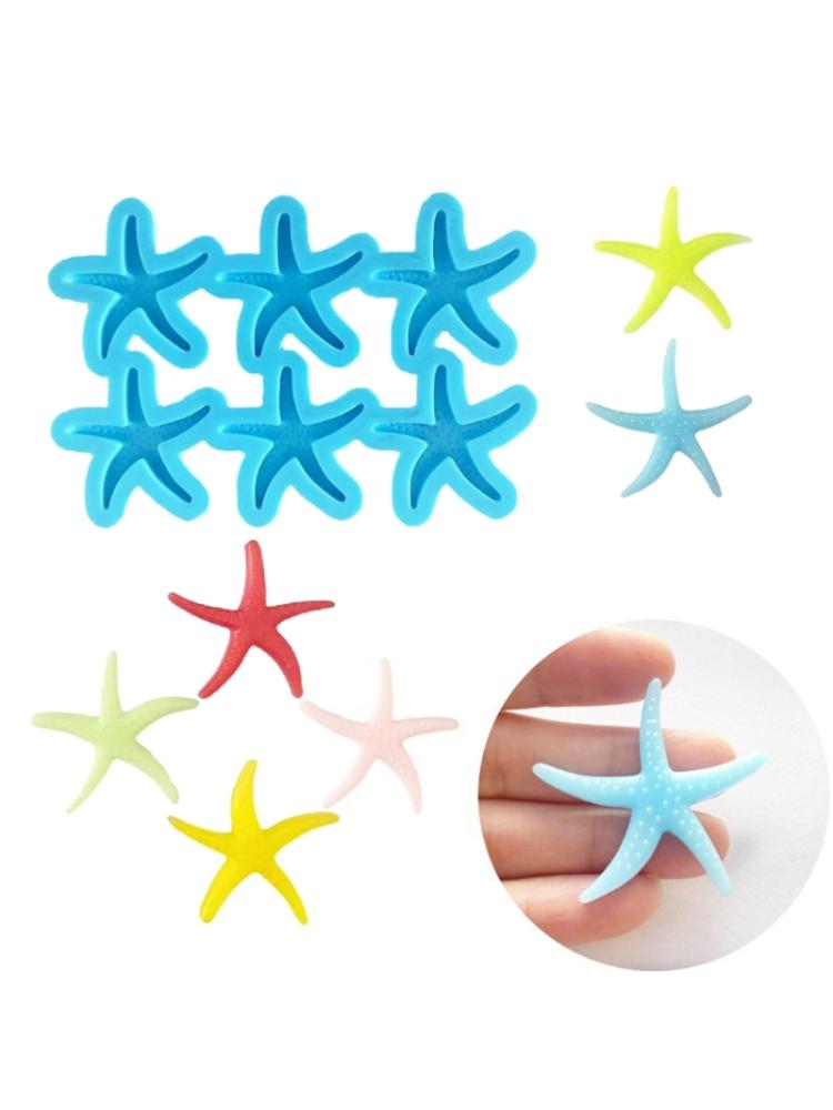 Crystal Epoxy Mold Earrings S Jewelry Mold Hanging Pendant Decoration Starfish Irregular Silicone Mold
