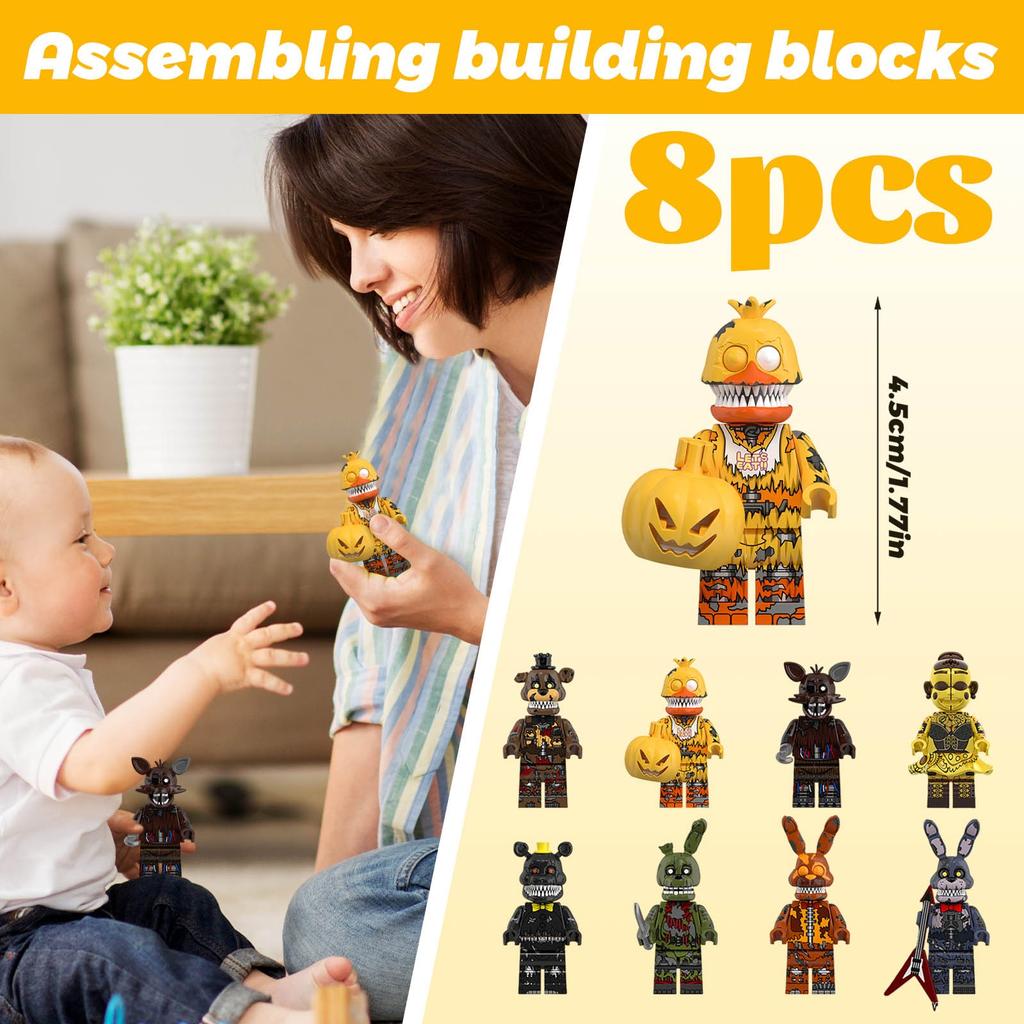 8 шт. Детские строительные фигурки Игрушки Мелкие частицы Строительные аксессуары Фигурки