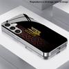 Чехол для телефона 2D с вышитым гербом для Samsung S26 S25 S24 S23 S22 S21 S20 A56 A36 A16 - Гальванизированное стеклянное защитное покрытие
