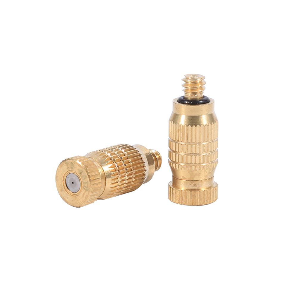 10Pcs Threaded Brass Fog Mist Nozzles Misting Fogging Spray Sprinkler Head