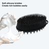 Bath Brush 2 In 1 Design Massage Cleansing Brush for Body And Head Silicone Body Exfoliating Scrubber with Anti-Slip Handle