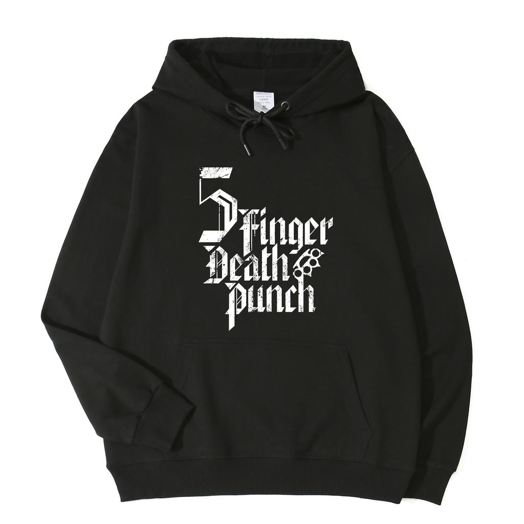 Осень/Зима Рэп-группа Five Finger Death Punch Худи Флисовое Теплое Худи Свободное Модное Мужское и Женское Худи с Капюшоном и Длинным Рукавом