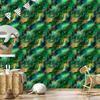 Sea Ink and Bottle Green Wallpaper for Living Room and Bedroom 50x1000