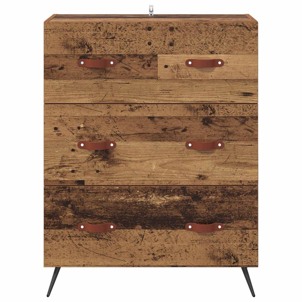 Chest of Drawers with Drawers Reclaimed Wood Look 69.5 x 34 x 90 cm Particleboard