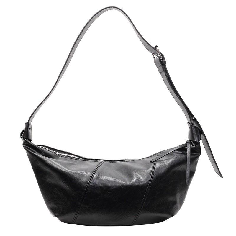 Urbsimple Solid Color Pu Leather Shoulder Crossbody Bag For Women With Zip Closure And Inner Pockets