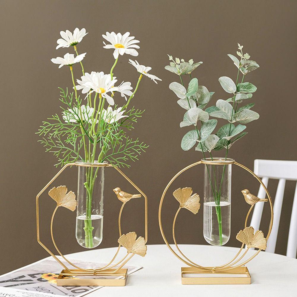 Plant Flower Pot Wedding Decoration Vases Metal Hydroponic Vase Ornaments