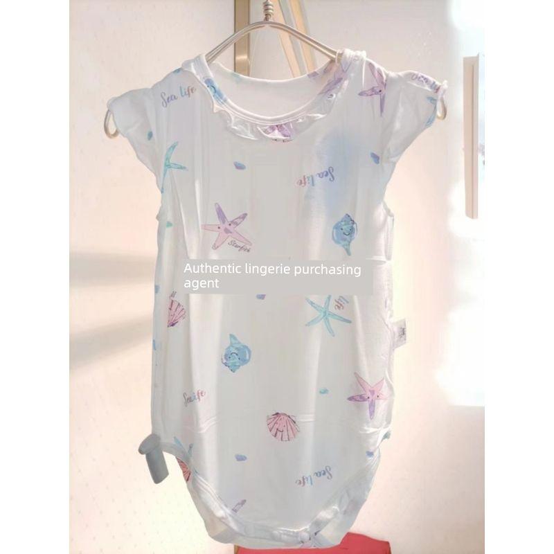 Ab1458191 Aimerkids Milk Silk Printed Short-Sleeved Legless One-Piece Romper
