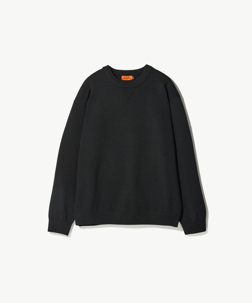 STCO Poly Knit Sweatshirt Black (Semi-Oversized Fit)_Swiwa01Nsb