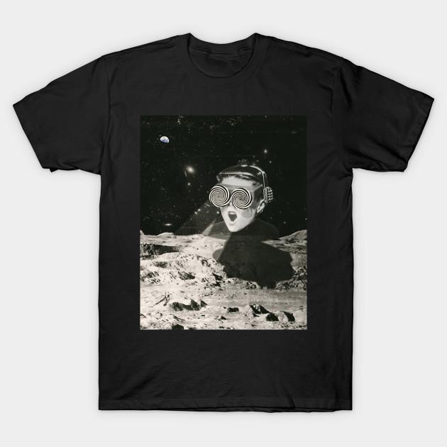 Asian Size Men Black Print T-shirt Spinning Eyes Kid No-Cut Heat Transfer Print Cotton Tshirt