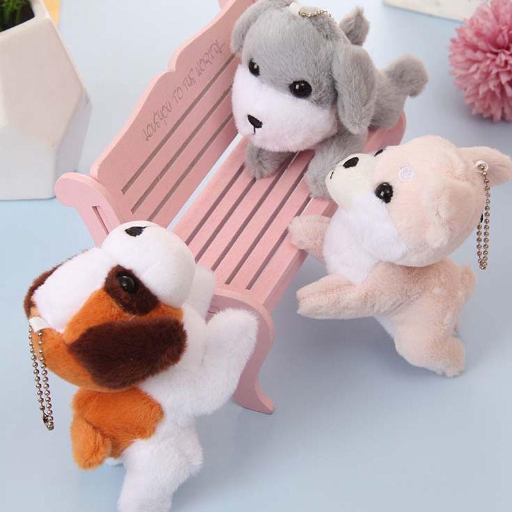 Stuffed Animal Puppy Plush Keychain Bag Charm Dog Plush Doll Jewelry Gift Dog Pendant Girl Women