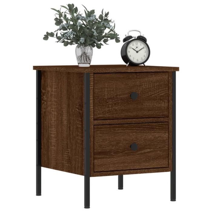 VidaXL Bedside Tables 2pcs Brown Oak 40x42x50cm Engineered Wood 825992