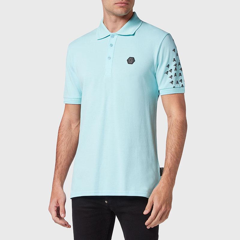 Philipp Plein Skull and Bones cotton polo shirt SACC-MTK6180-PTE003N-07