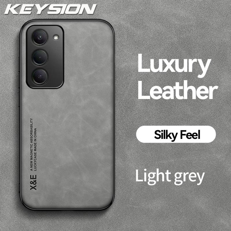 KEYSION Роскошный ретро чехол из ПУ кожи для Redmi 15 5G 169,5 мм Мягкий силикон+ПК Ударопрочная накладка для телефона Xiaomi Redmi 15 5G