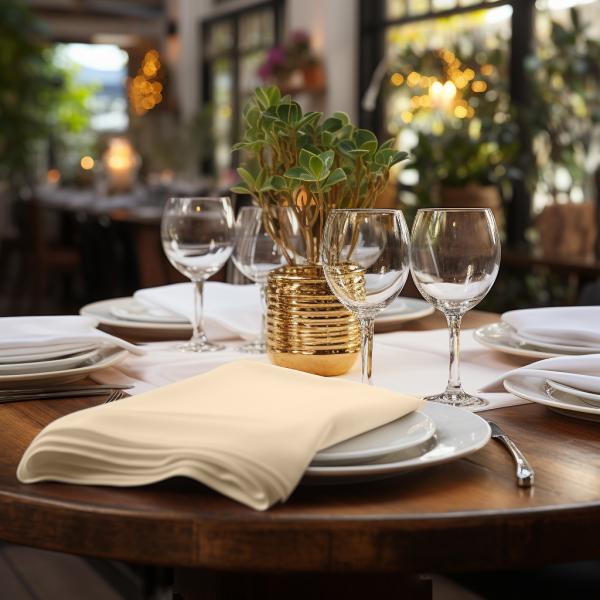Champagne Cloth Napkins 10 Pieces 50X50Cm